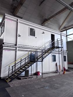 Portable Stacked Office Cabins - Portacabin Units with Staircase