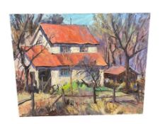 ORIGINAL PAINTING ON BOARD OF NEVADA LANDCAPE BY CHRIS STRATTON