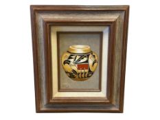 HOPI ARTIST ERV JOHNSON NATIVE AMERICAN POTTERY PAINTING ON SUEDE