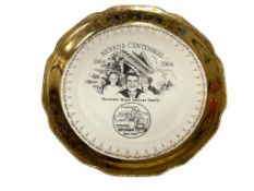 22K GOLD RIM NEVADA CENTENNIAL 1964 COLLECTOR'S PLATE
