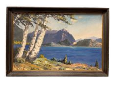 STUNNING OIL PAINTING ON CANVAS OF NORTHN NEVADA LANDCSAPE BY RENOWN ARTIST GEORGE CARTER