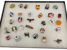30 SIGNED DISNEY PINS ALL WITH MICKEY MOUSE BACK SLIDES