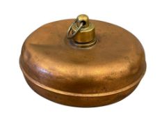 ANTIQUE BRASS AND COPPER BED FOOT WARMER
