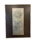 VINTAGE CHINESE SIGNED ARTIST PROOF ON SILVER FOIL PAPER WITH EMBOSSED DETAIL OF CHINESE MYTHOLOGY