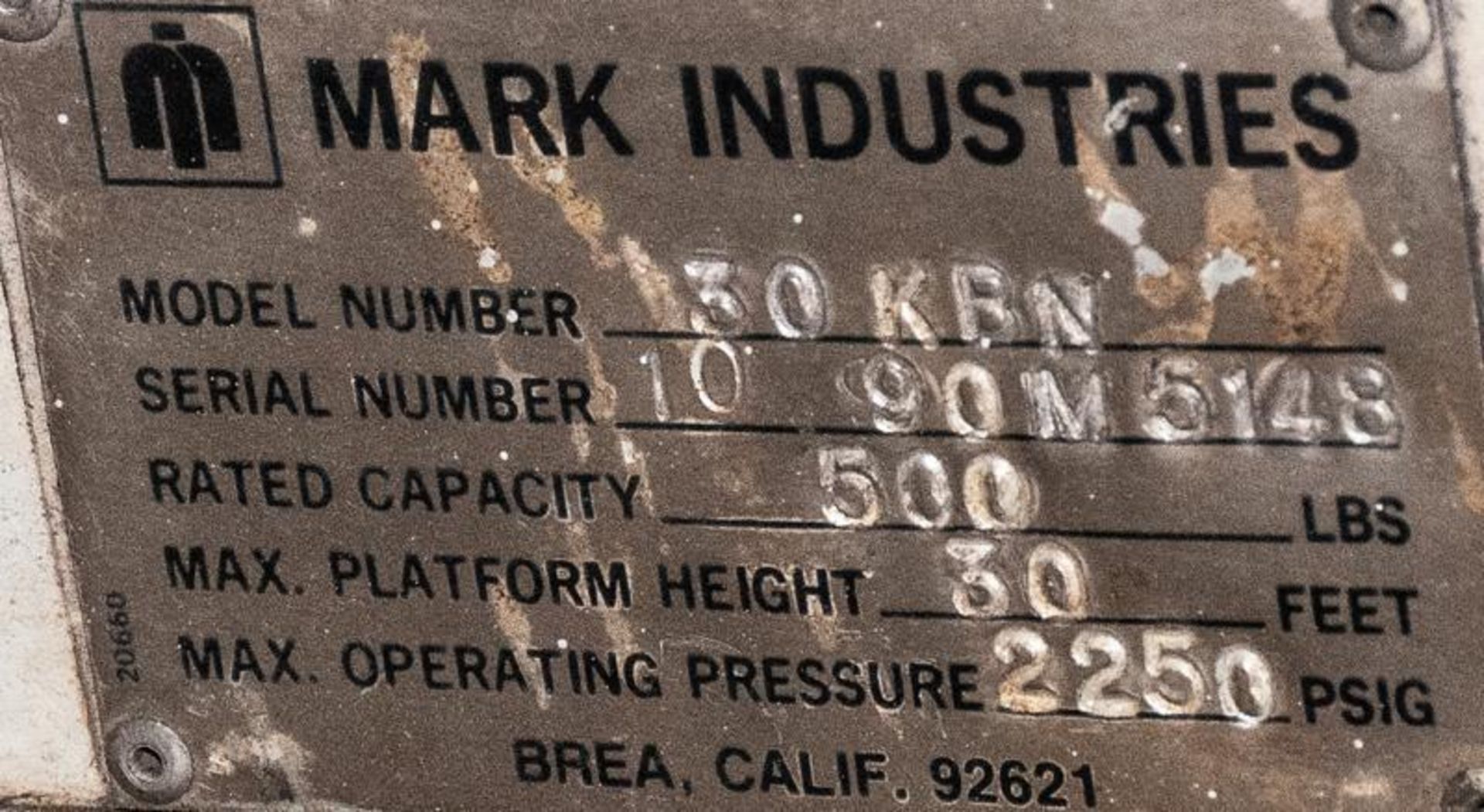 Marklift 30KBN Boom Lift - Image 5 of 10