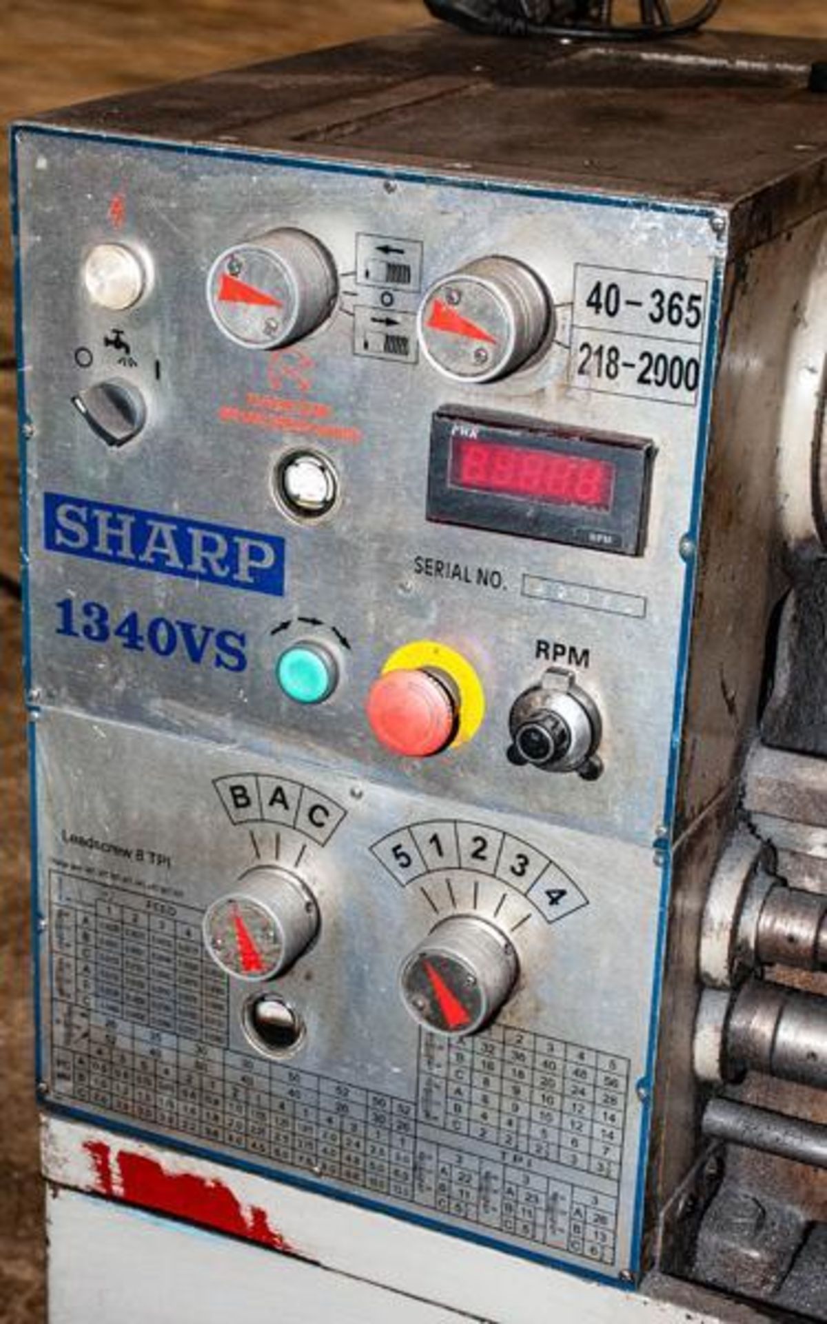 Sharp 1340VS Toolroom Lathe - Image 6 of 8