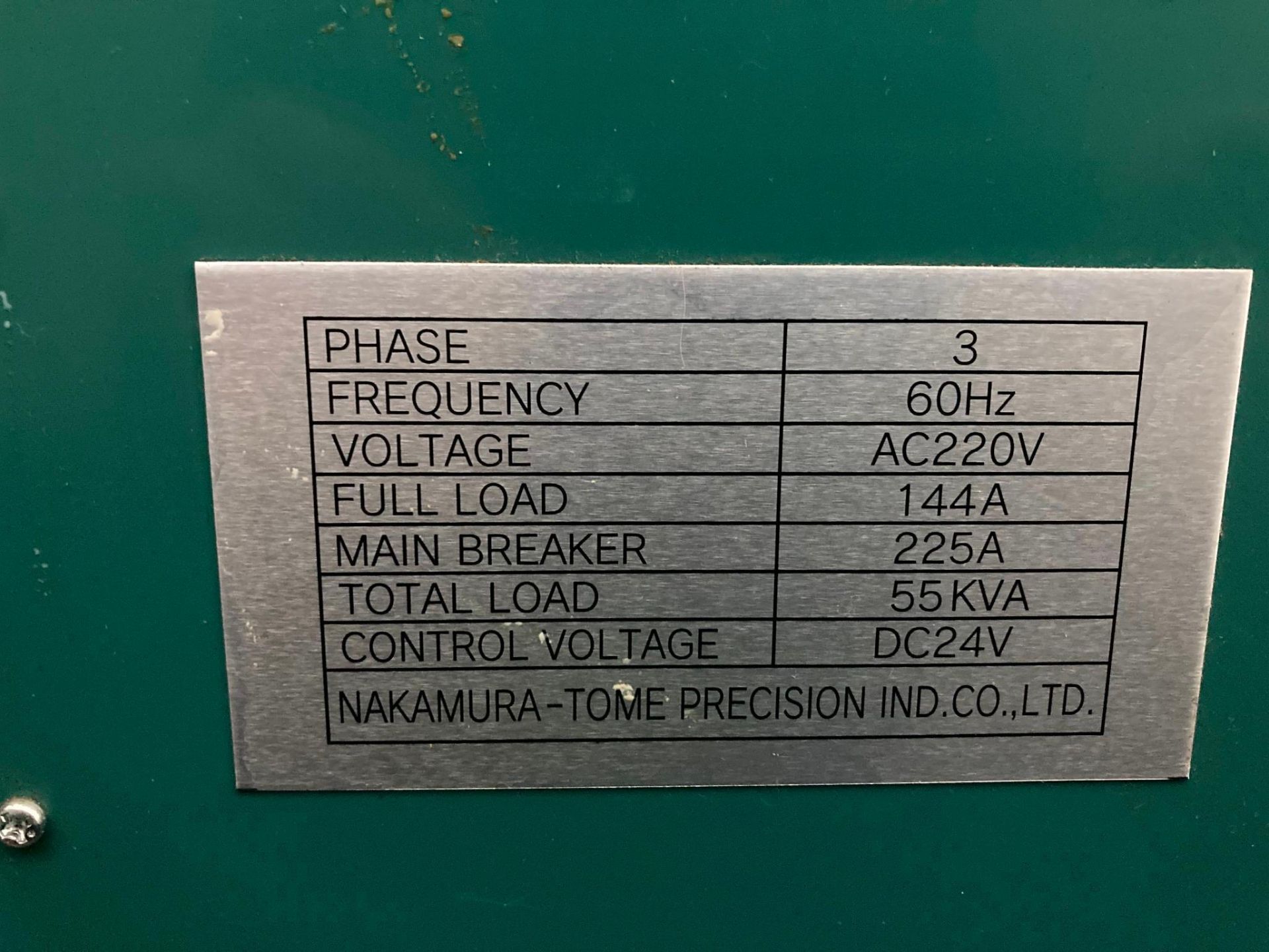2001 NAKAMURA-TOME WT-250 CNC LATHE - Image 12 of 19