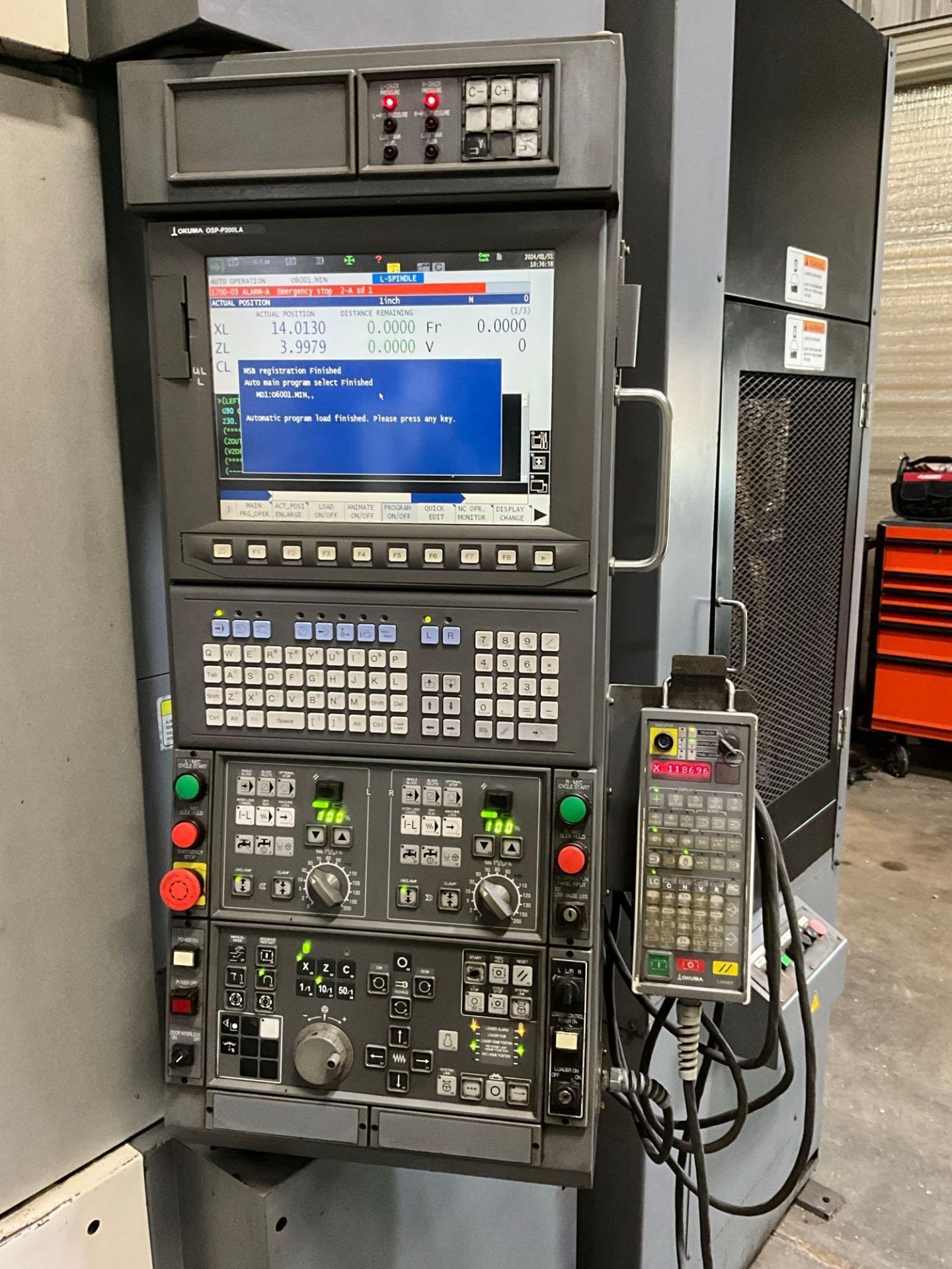 2011 OKUMA 2SP-250HM CNC DUAL SPINDLE LATHE - Image 19 of 36