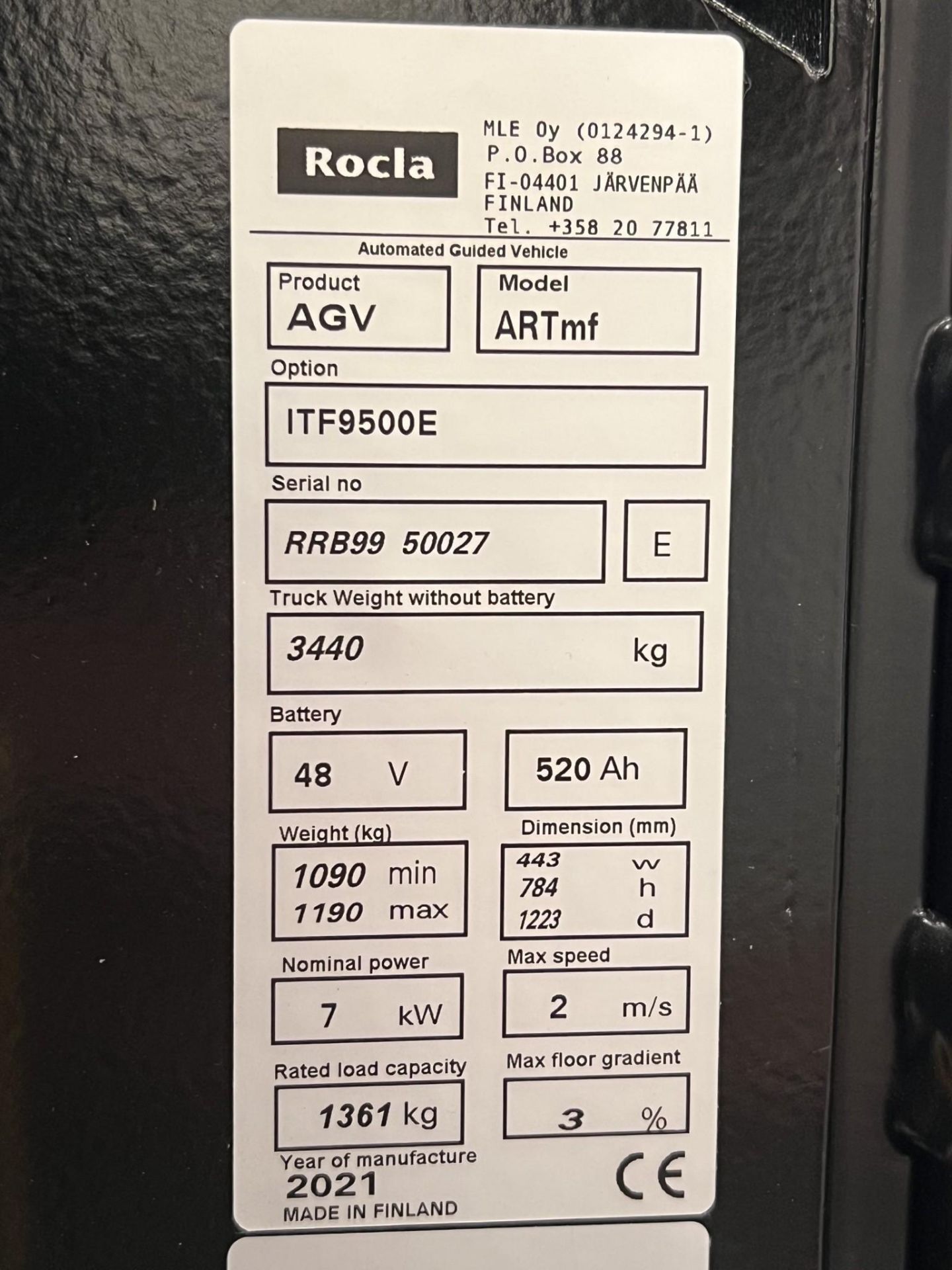 ROCLA AGV ARTMF 3,000 LB AUTOMATED REACH FORKLIFT, 2021 - 4,231 HOURS - Image 8 of 8