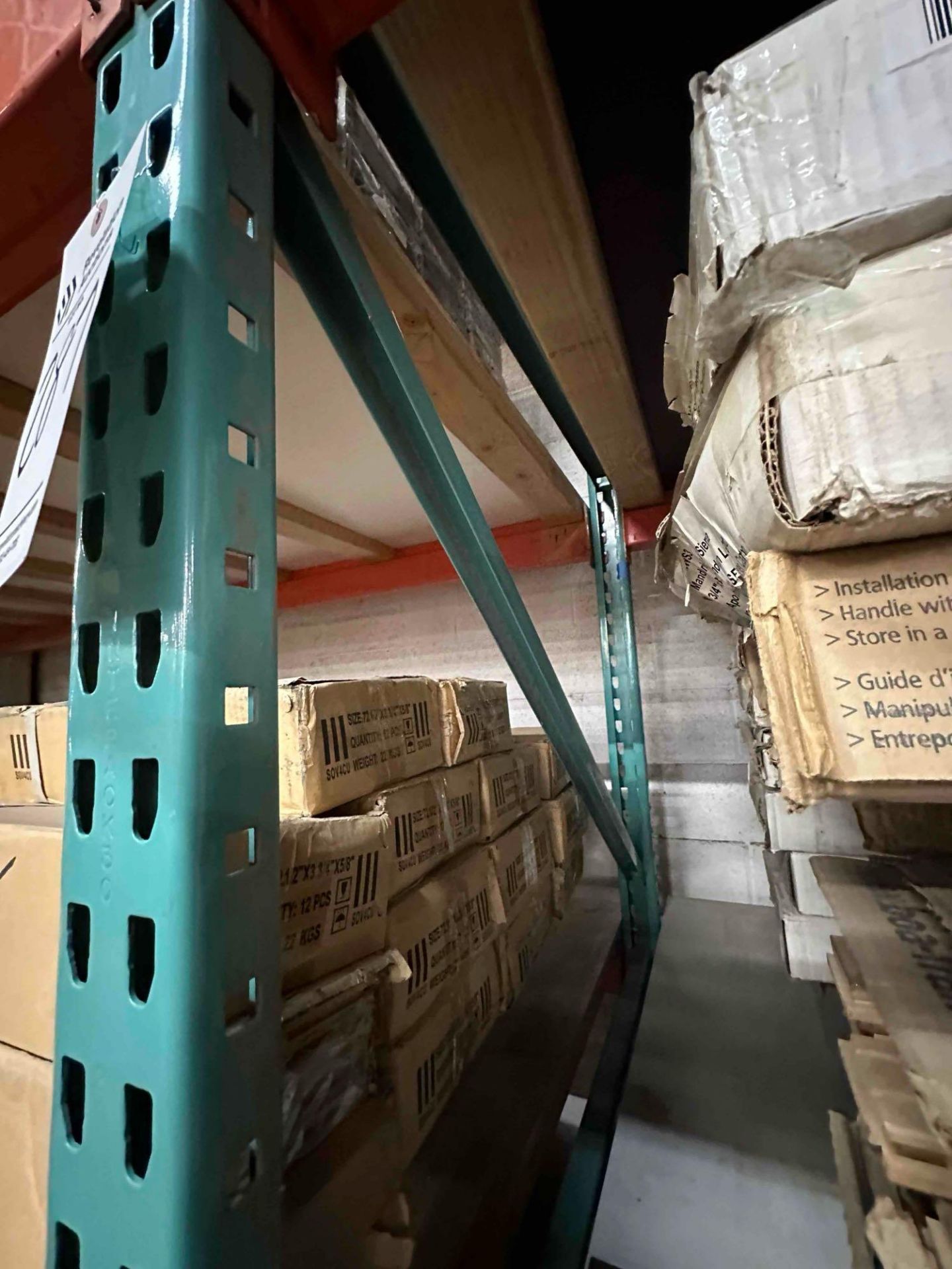 PALLET RACKING (NO CONTENTS) - (5) 14' UPRIGHTS (11) 10' HORIZONTAL SHELVES - Image 5 of 6
