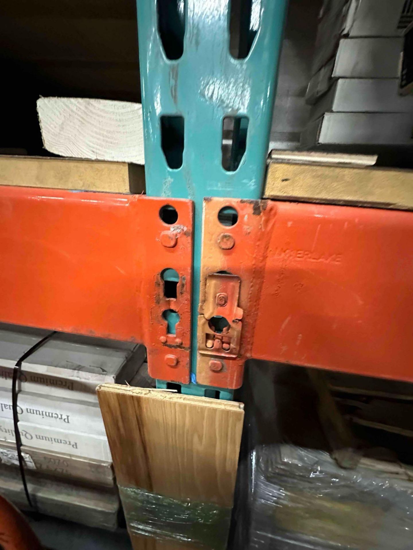 PALLET RACKING (NO CONTENTS) - (5) 14' UPRIGHTS (11) 10' HORIZONTAL SHELVES - Image 6 of 6