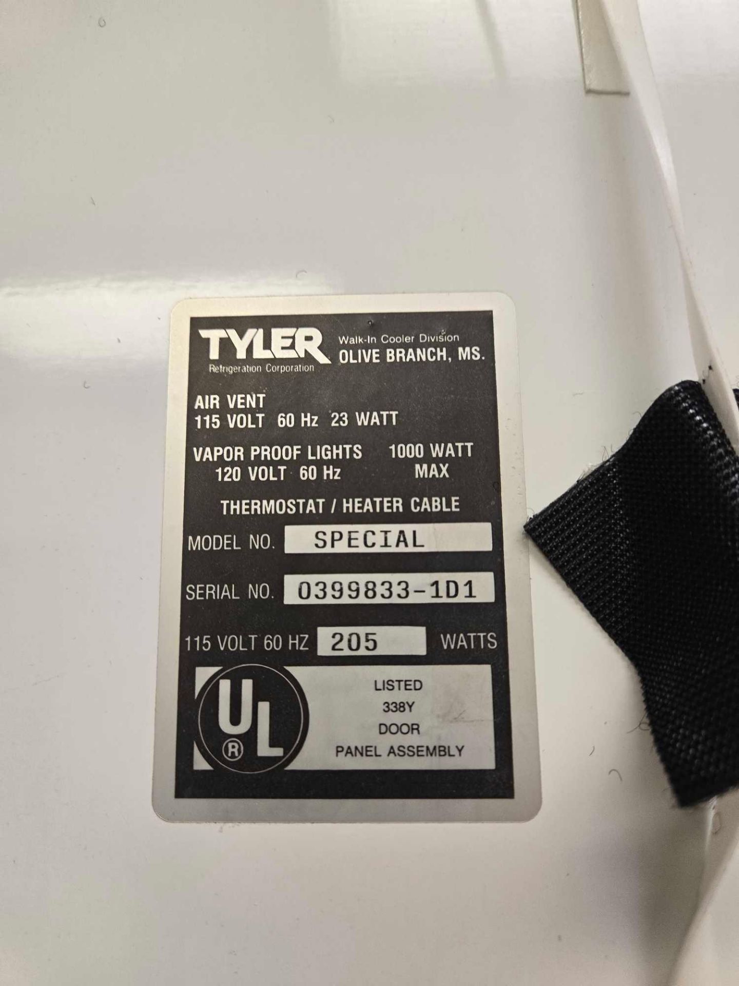 TYLER WALK IN COOLER #3, 1 ROOM, WITH EVAPORATORS & CONDENSERS, ENTIRE ASSEMBLY - Image 4 of 26