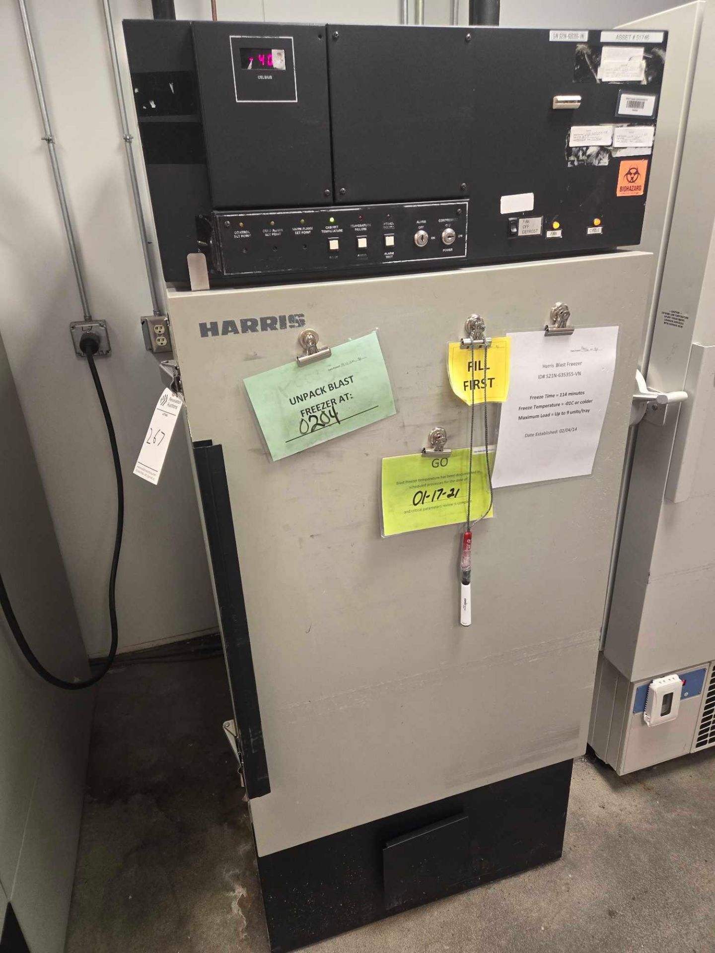 KENDRO LABORATORY PRODUCTS HARRIS PBF-99E-3, -40C BLAST FREEZER