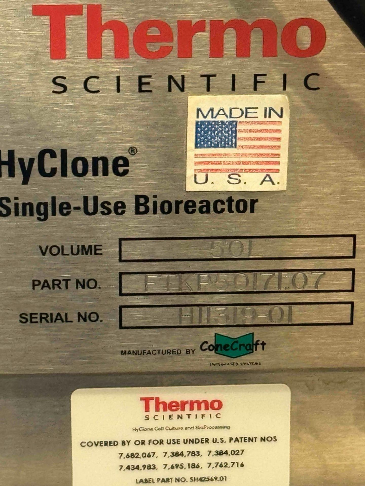 50L THERMO SCIENTIFIC HYCLONE BIOREACTOR - Image 26 of 26