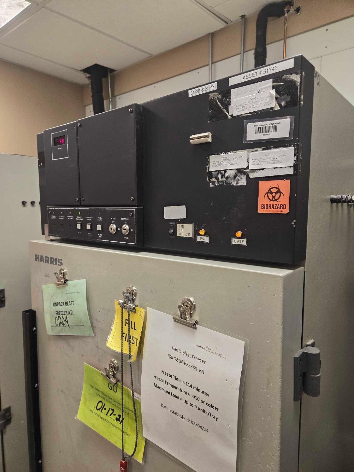 KENDRO LABORATORY PRODUCTS HARRIS PBF-99E-3, -40C BLAST FREEZER - Image 6 of 19