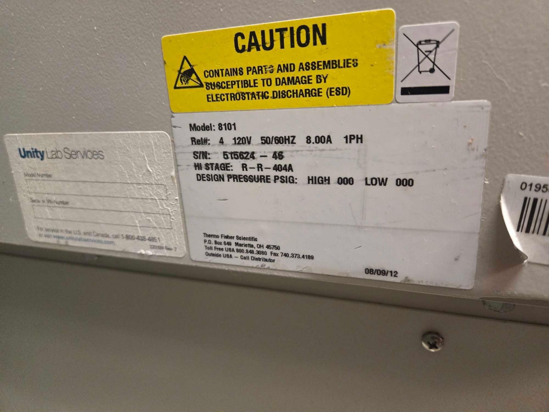THERMO SCIENTIFIC 8101 BLAST FREEZER #2 W/ TRAYS, MFG. 2010 - Image 12 of 18