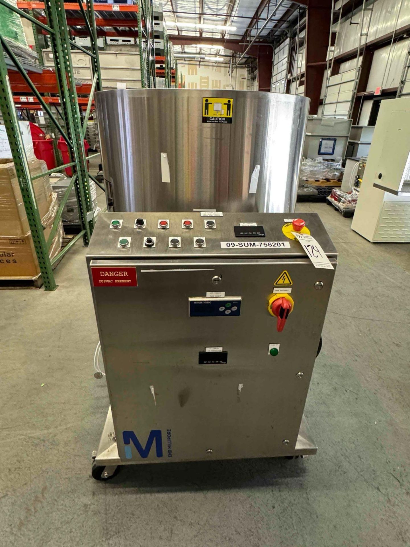 500L/132 GAL METTLER TOLEDO JACKETED VESSEL 150 PSI @ 150°F