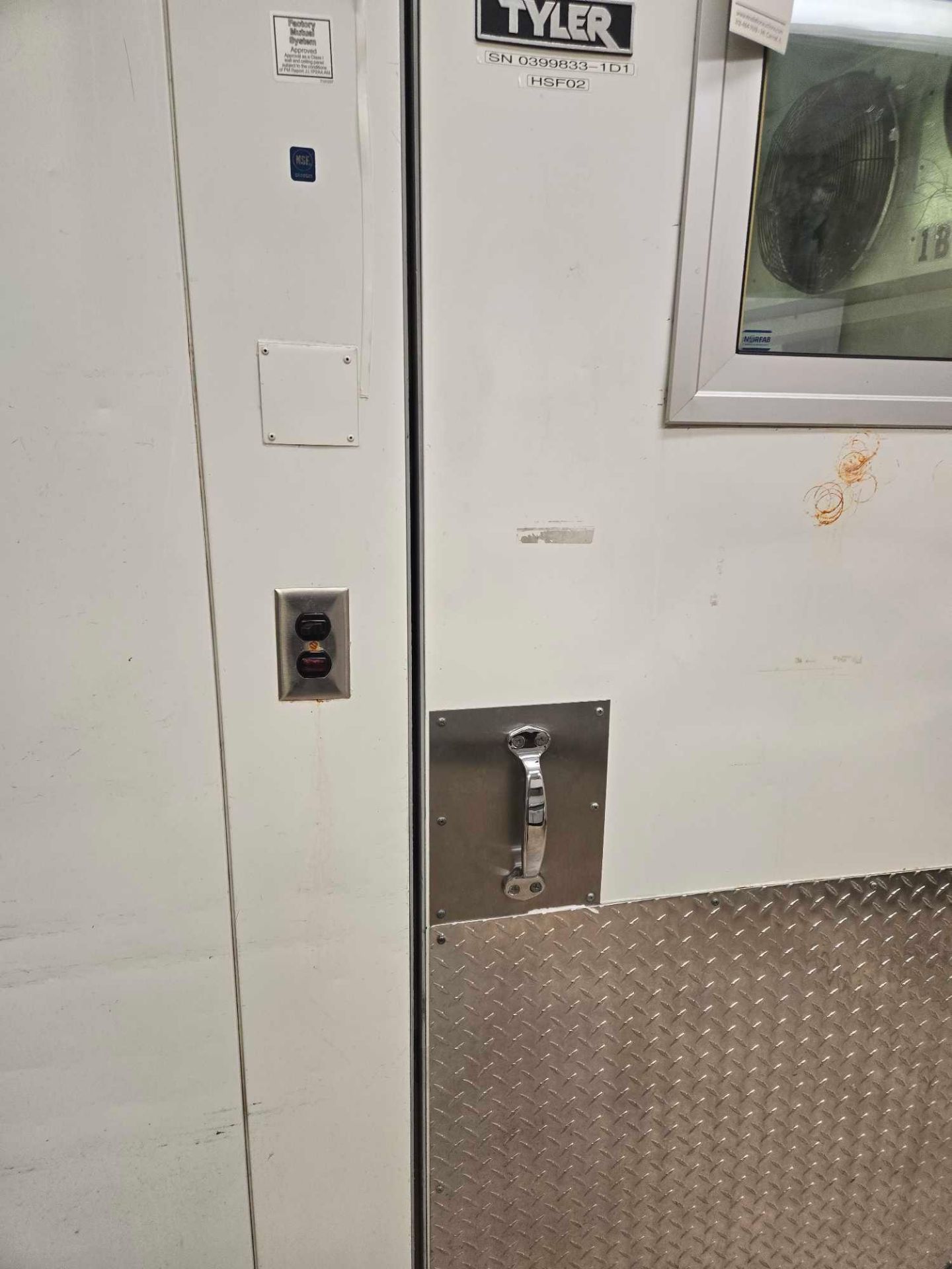 TYLER WALK IN COOLER #3, 1 ROOM, WITH EVAPORATORS & CONDENSERS, ENTIRE ASSEMBLY - Image 5 of 26