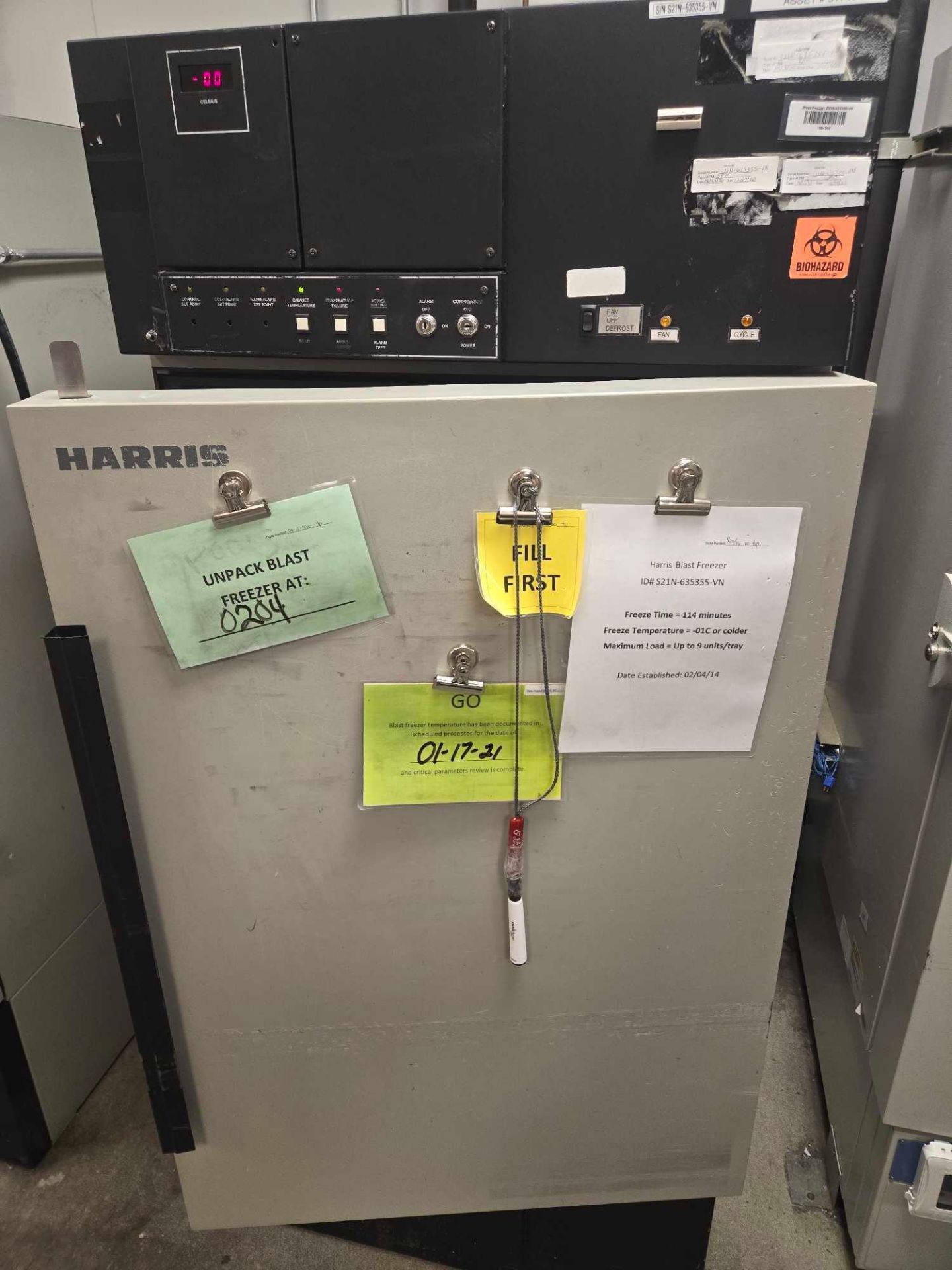 KENDRO LABORATORY PRODUCTS HARRIS PBF-99E-3, -40C BLAST FREEZER - Image 5 of 19