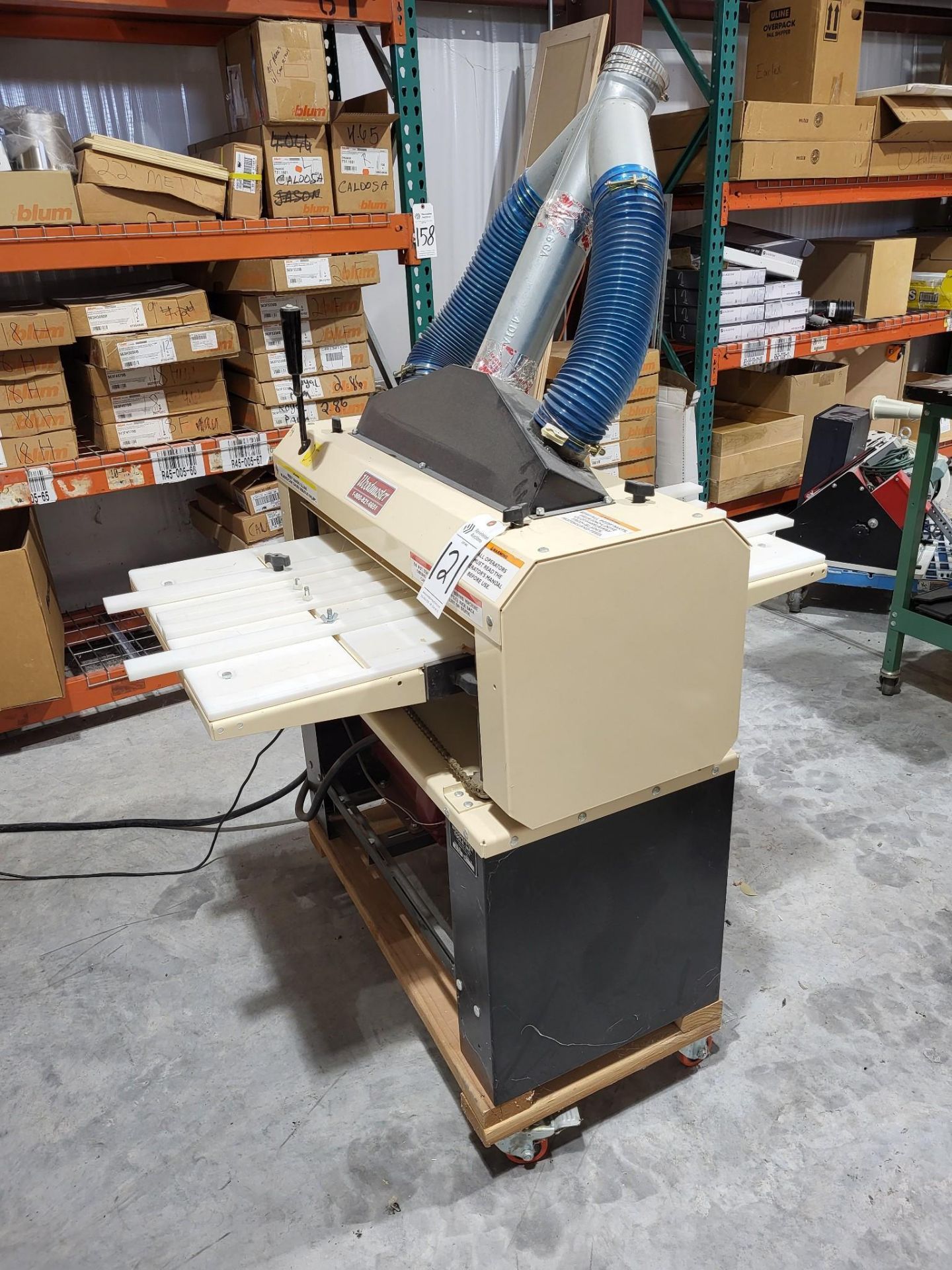 2017 WOODMASTER 725 25″ 7.5 HP HELICAL CUTTERHEAD PLANER,164 CARBIDE INSERTS, SPARE BLADE - Image 5 of 15