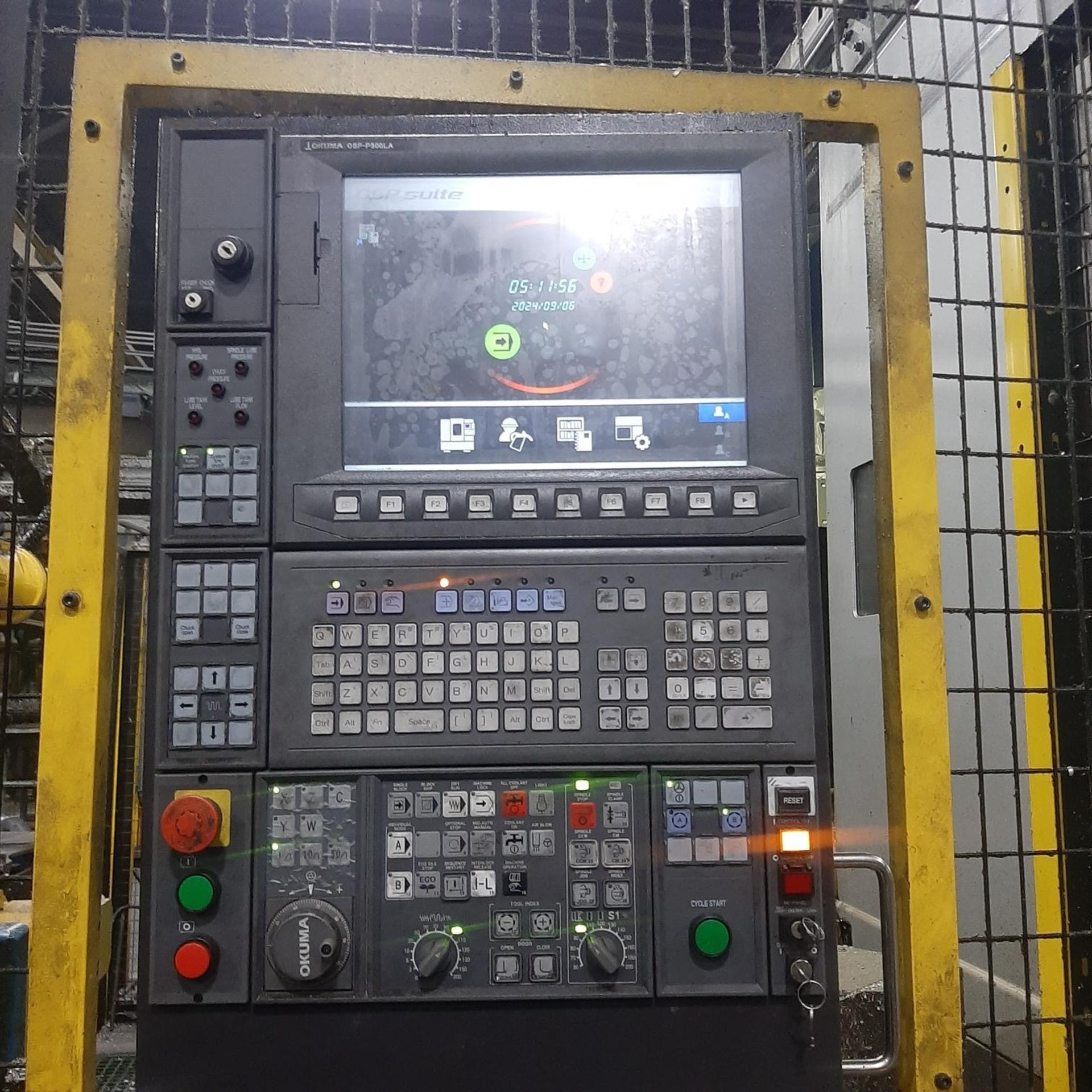 2018 OKUMA LAW-V24 CNC VERTICAL TURNING CENTER, WHEEL LATHE - Image 6 of 15