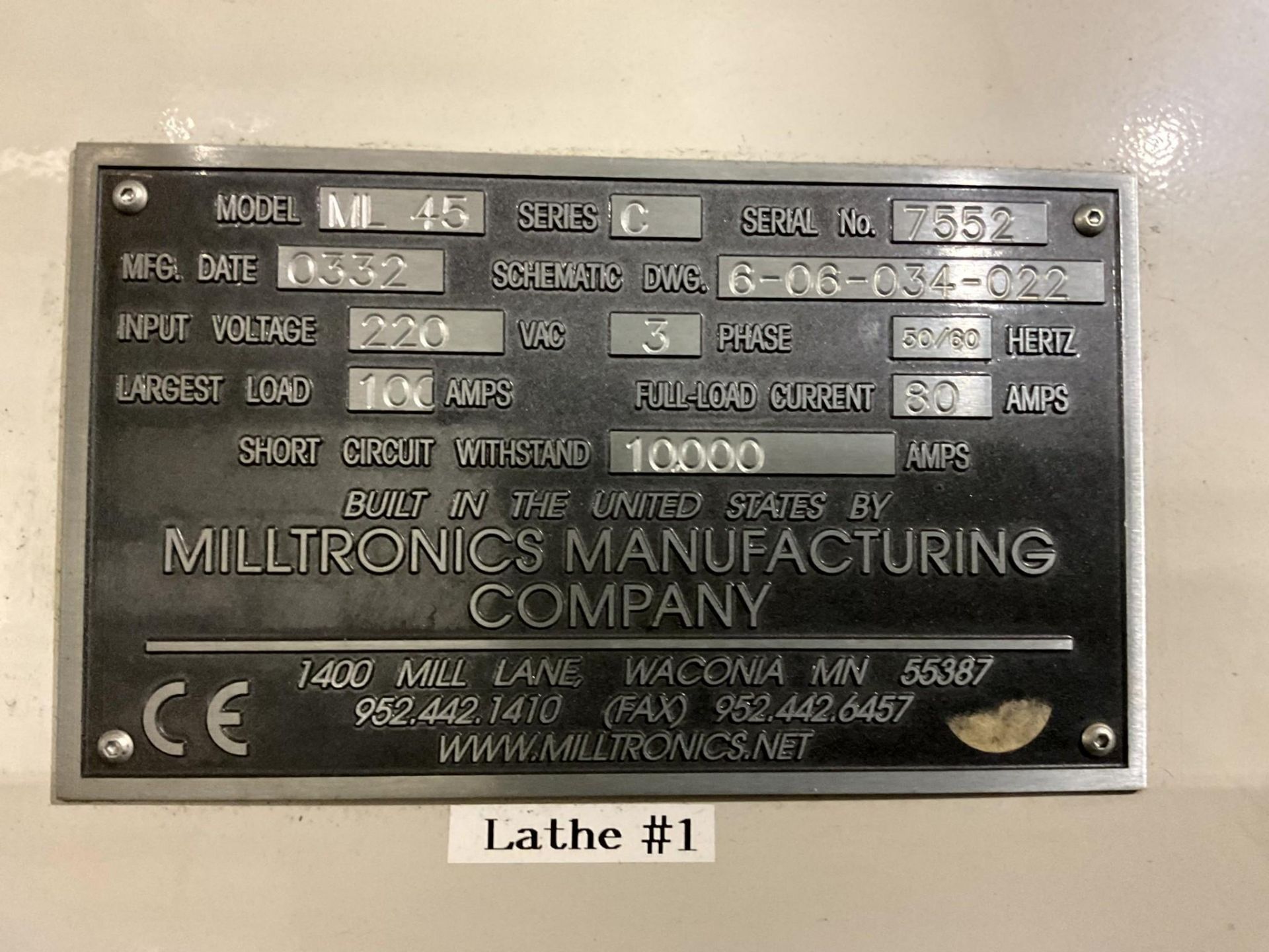 2003 MILLTRONICS ML 45 CNC LATHE - Image 18 of 41