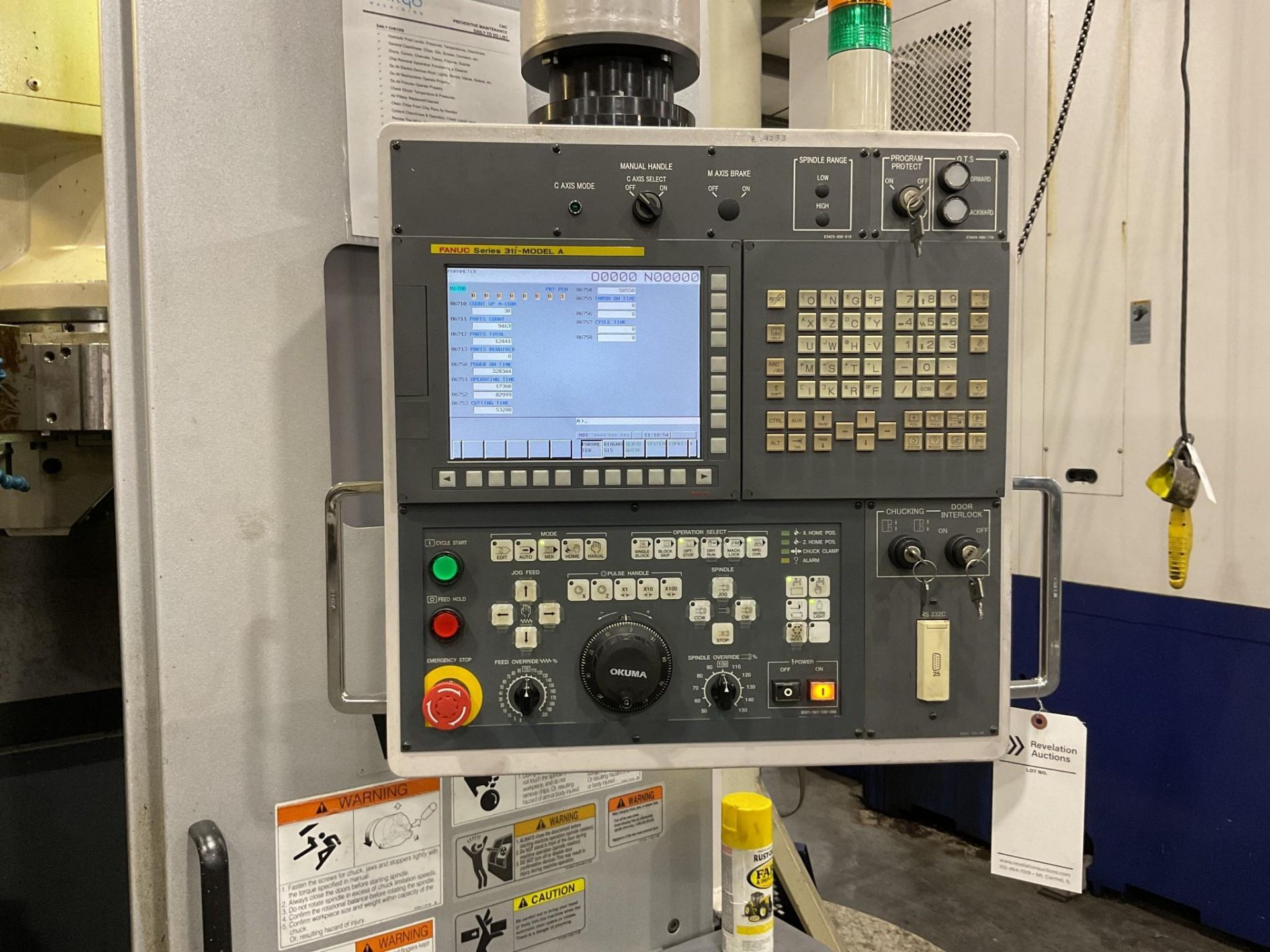 2012 OKUMA V40R VERTICAL LATHE - Image 11 of 20