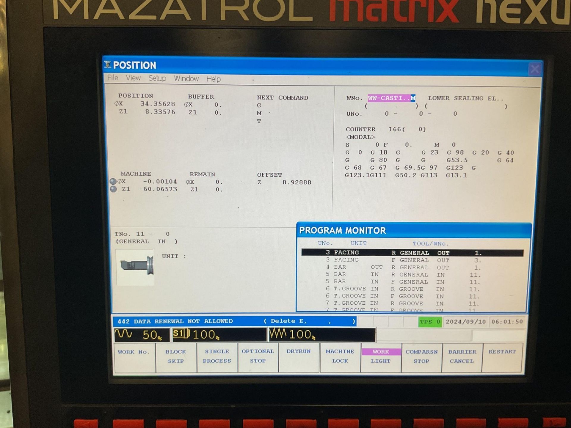 2012 MAZAK SLANT TURN NEXUS 550 CNC LATHE - Image 6 of 24