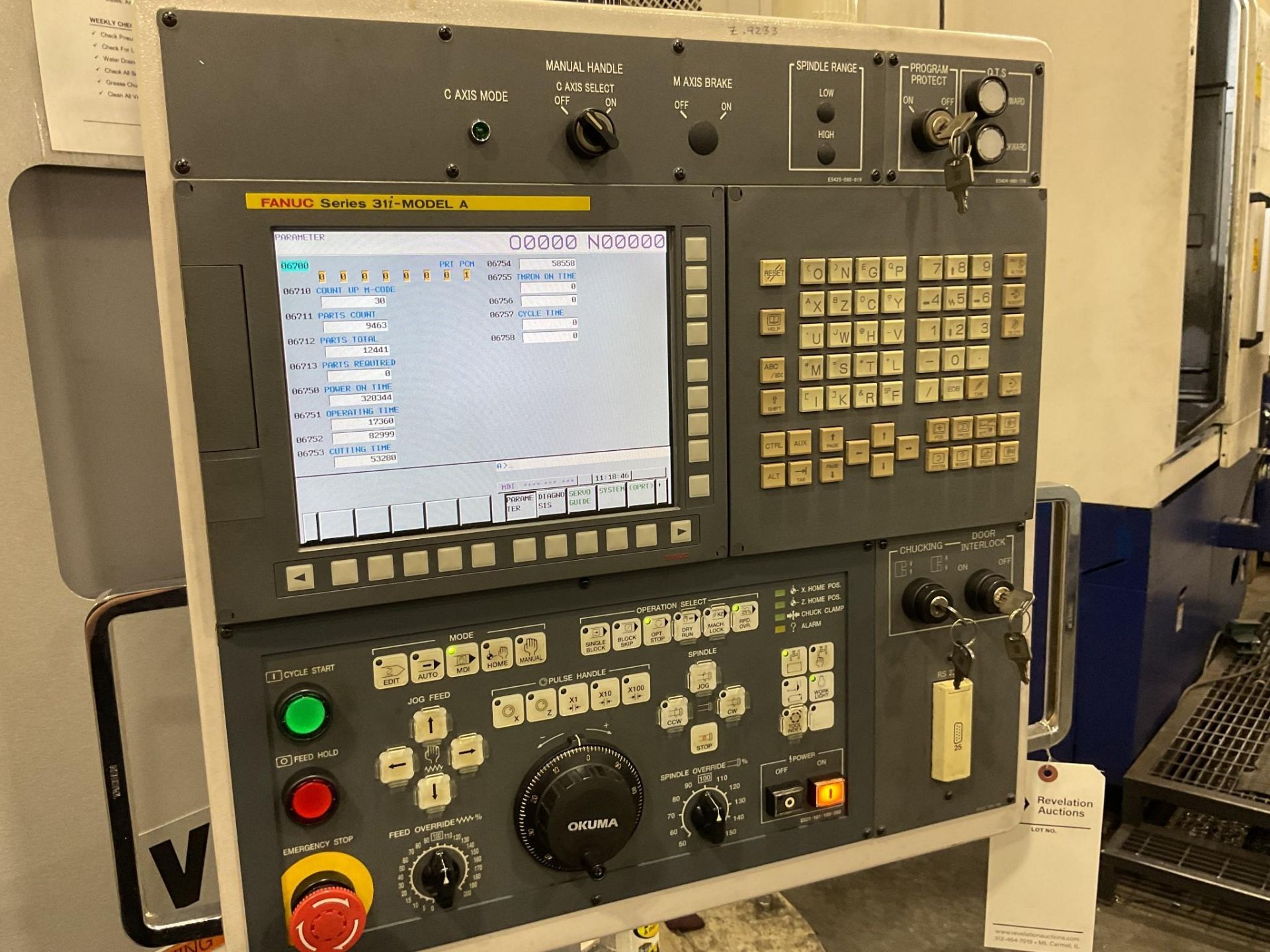 2012 OKUMA V40R VERTICAL LATHE - Image 12 of 20