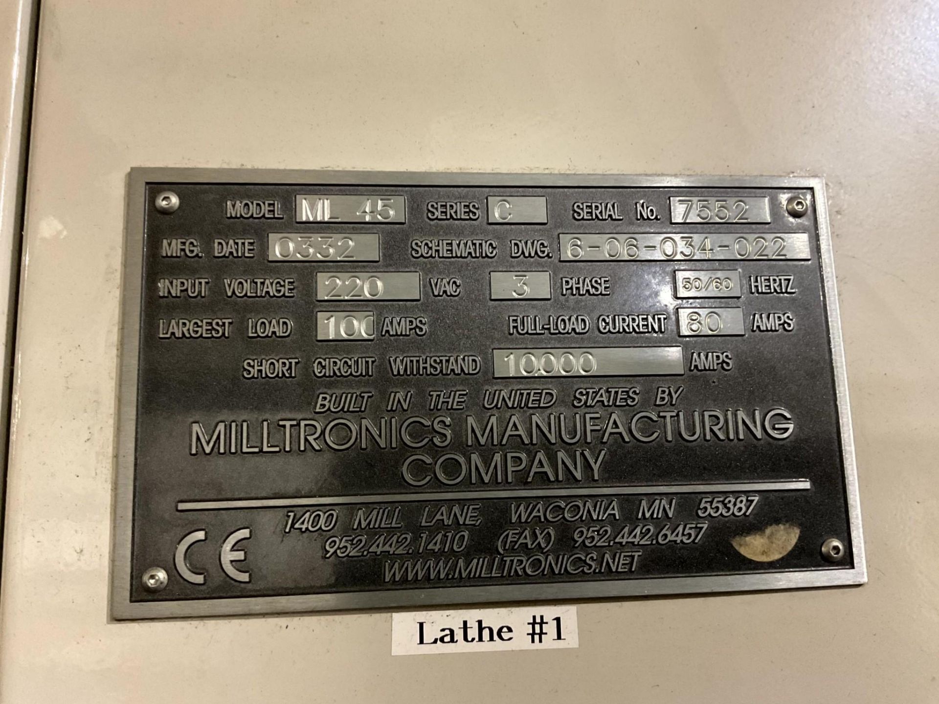 2003 MILLTRONICS ML 45 CNC LATHE - Image 26 of 41