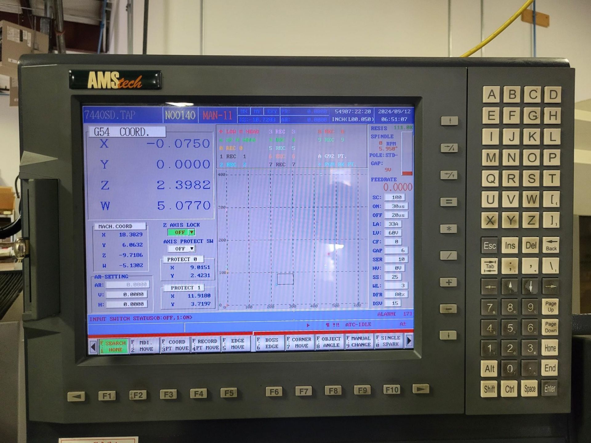 2014 AMS AD6L 5 AXIS HIGH SPEED SMALL HOLE DRILLING EDM - Image 6 of 39