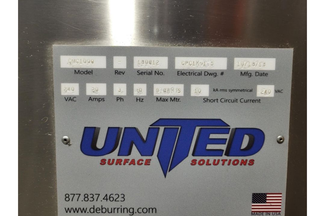 2018 UNITED CPC 1000 CENTRIFUGAL BARREL FINISHING SYSTEM - Image 10 of 13
