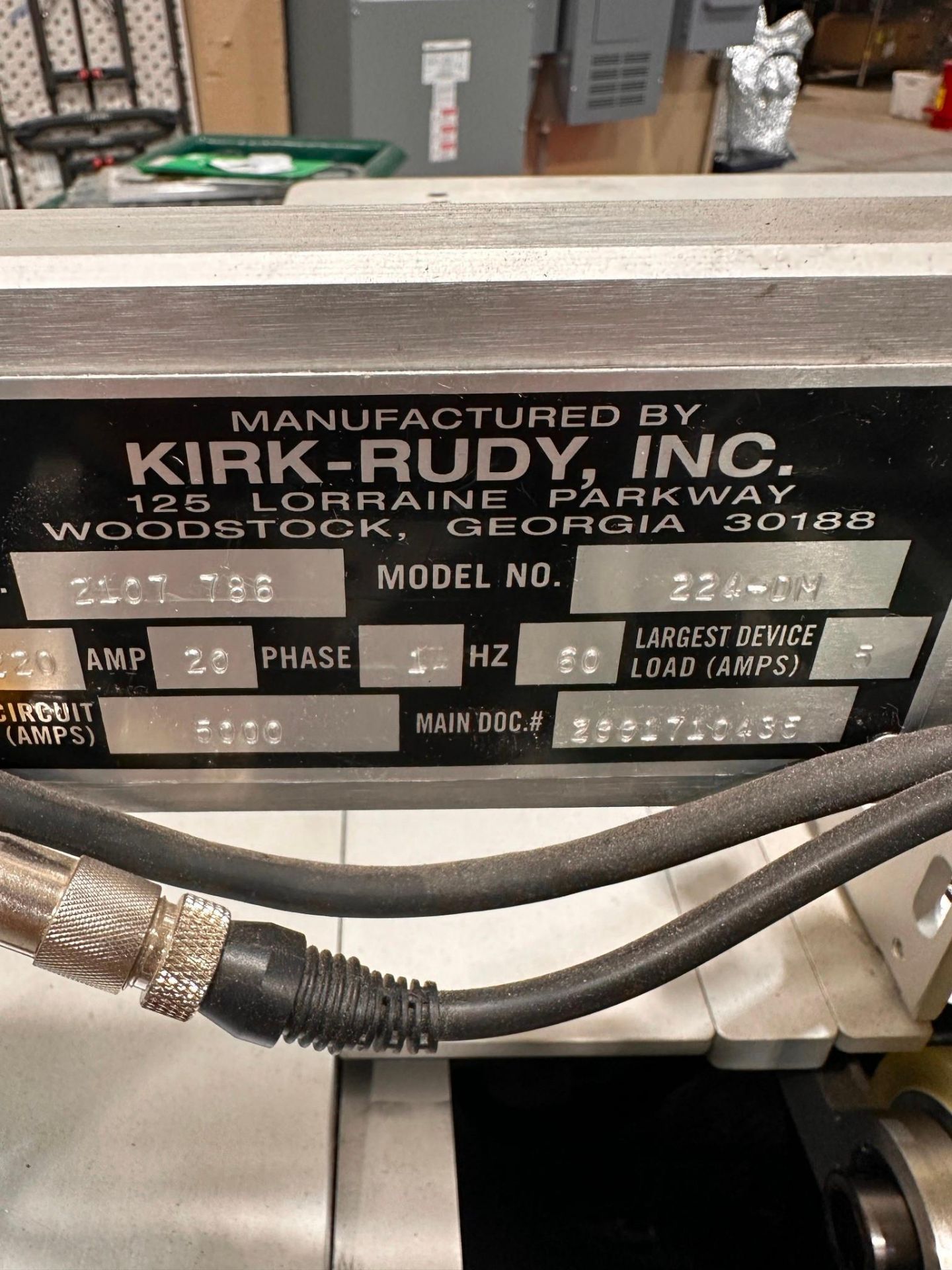 KIRK-RUDY MODEL 519V-86 LABELING AND ENCODING SYSTEM CONSISTING MODEL 224 -DM LABEL FEEDER - Image 17 of 25