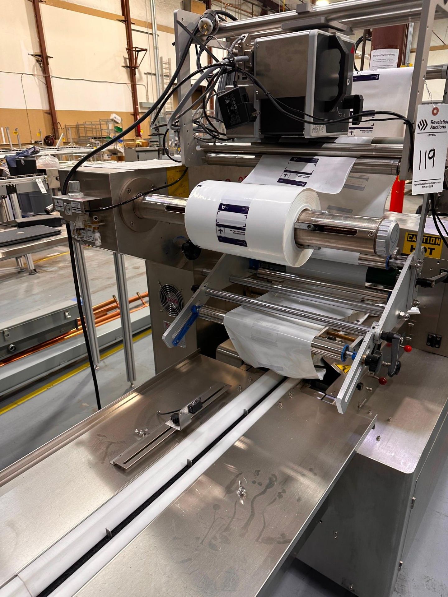 BARRINGTON MODEL BPS-350S FLOW WRAPPER WITH INDEX CONVEYOR 7 3/4 X 9IN LONG - Image 3 of 14