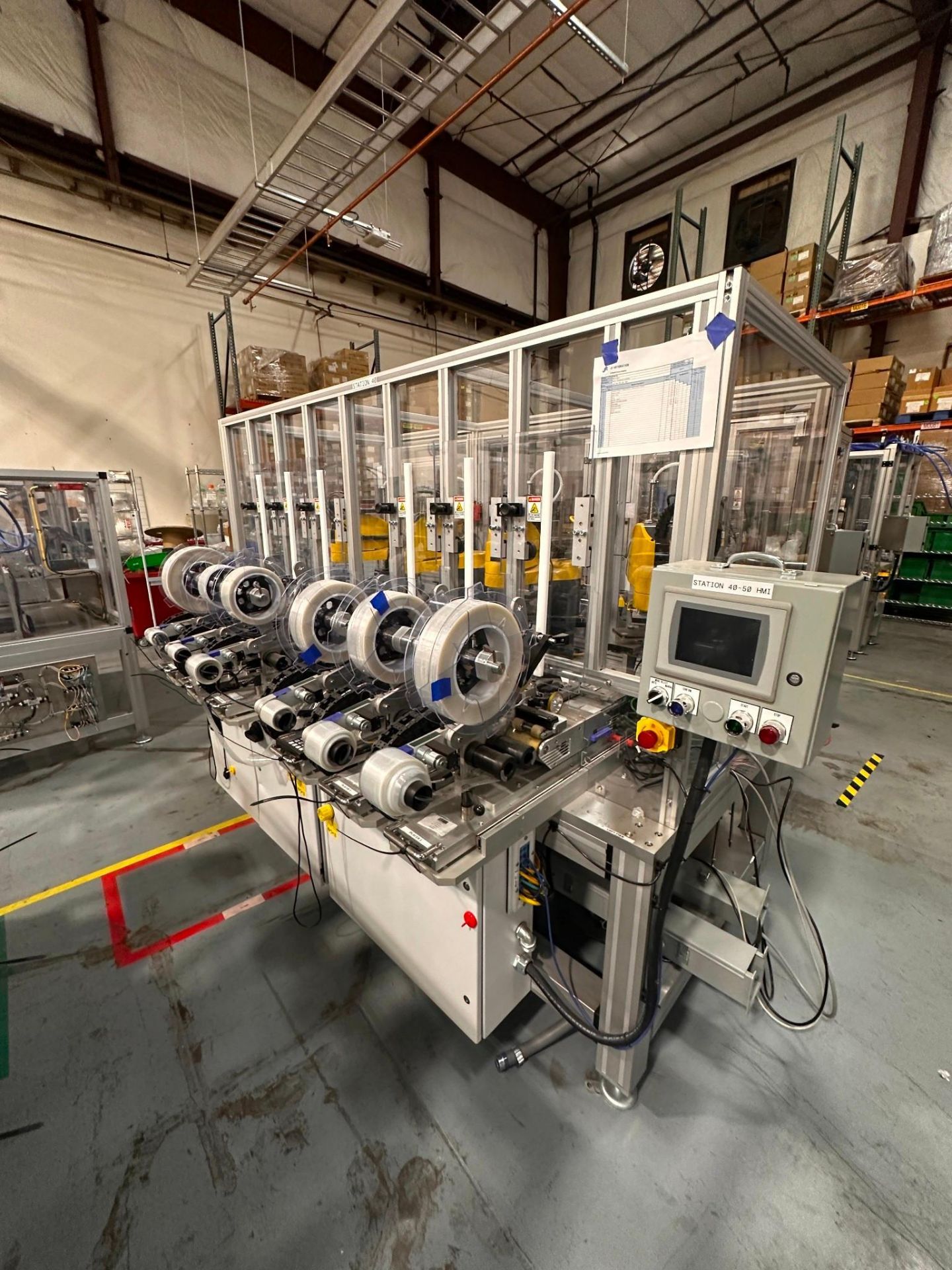 ROBOT LABELING STATION, CONSISTING OF FANUC SCARA ROBOT SR-6IA MFG 2020