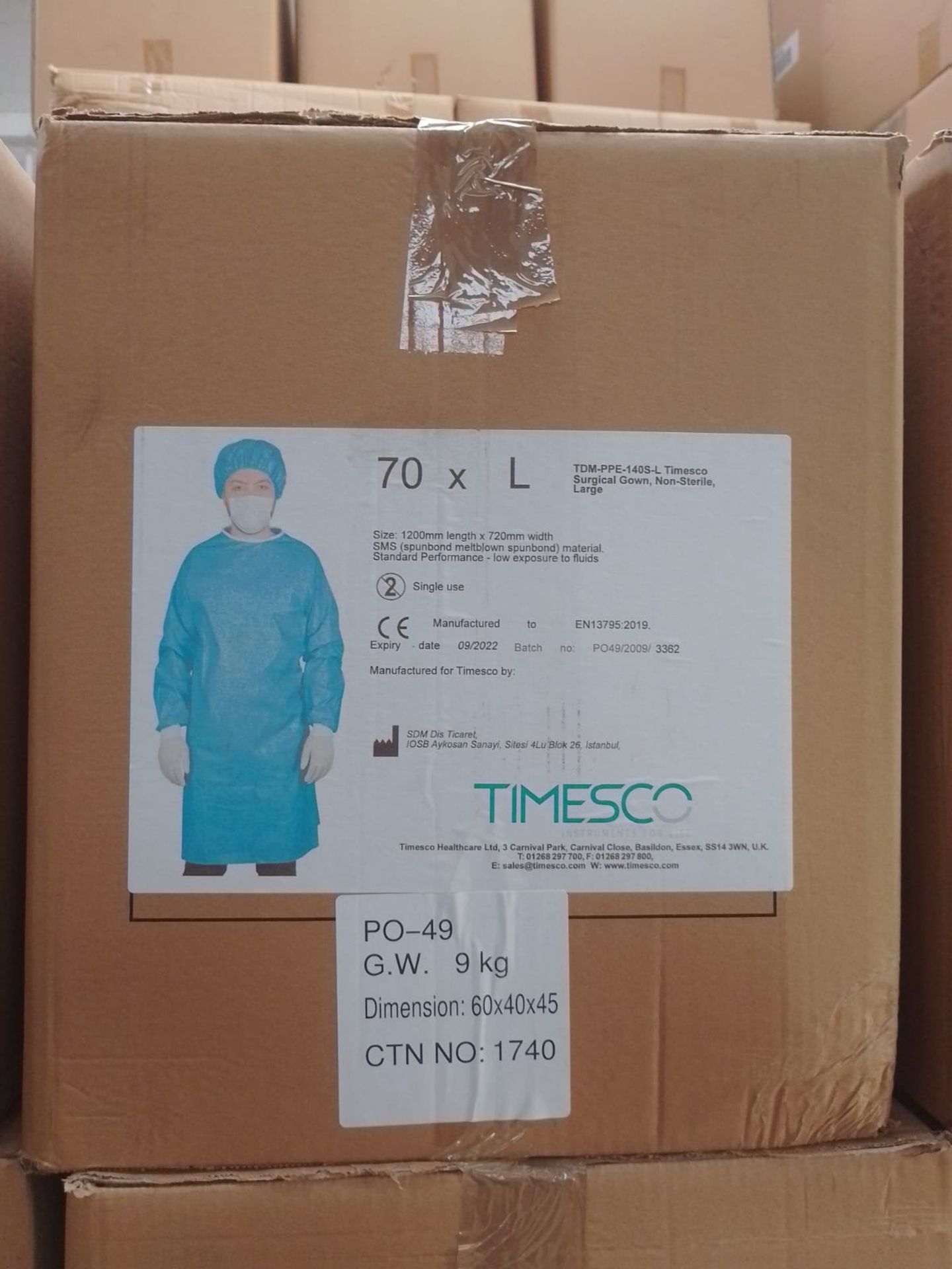 23 pallets worth (full load) of Various PPE equipment - see description for details
