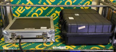 Black plastic protective hard case with padding & 5 Star Cases flight case