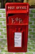 Large red replica postbox