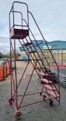 Mobile steps with platform - 9 tread