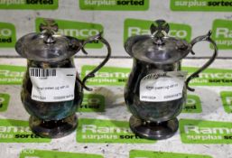 Small plated jug with lid & Small plated jug with lid