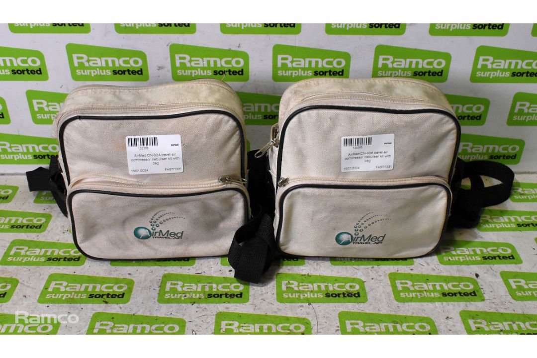 2x AirMed CN-03A travel-air compressor nebuliser kits with bags & more (see desc.) - Image 14 of 19