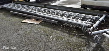 AS Fire & Rescue triple extension 60 rung ladder with side supports - approx 48ft in length