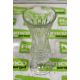Cut glass vase & Pair of Small decorated glass vases - Image 4 of 4