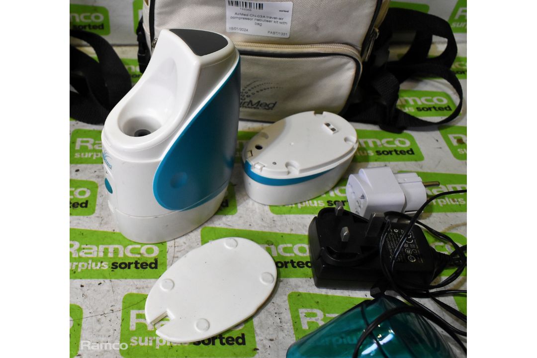 2x AirMed CN-03A travel-air compressor nebuliser kits with bags & more (see desc.) - Image 11 of 19