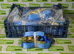 8x PTI heavy duty ratchet straps - 38mm x 5m