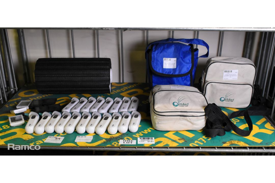2x AirMed CN-03A travel-air compressor nebuliser kits with bags & more (see desc.) - Image 1 of 19