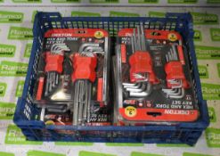 7x Dekton 17 piece hex and torx key sets
