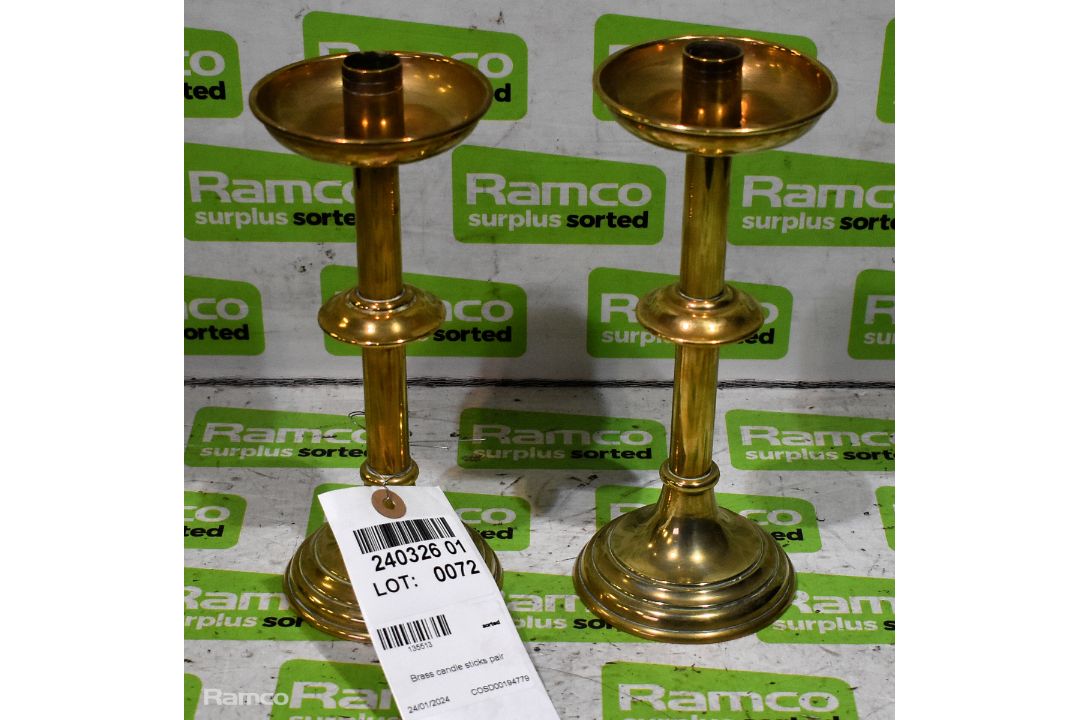 Pair of Brass candlesticks - Image 1 of 4