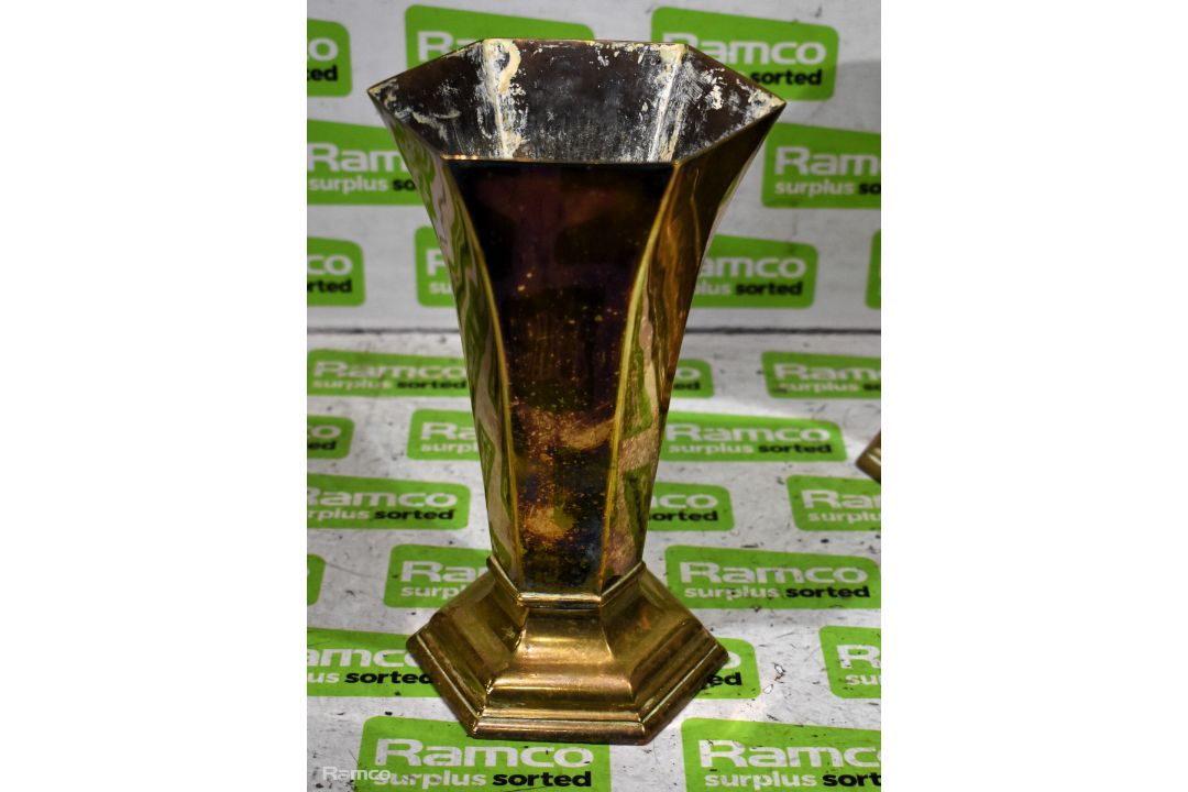 Pair of Blunt & Wray brass vases - Image 2 of 4