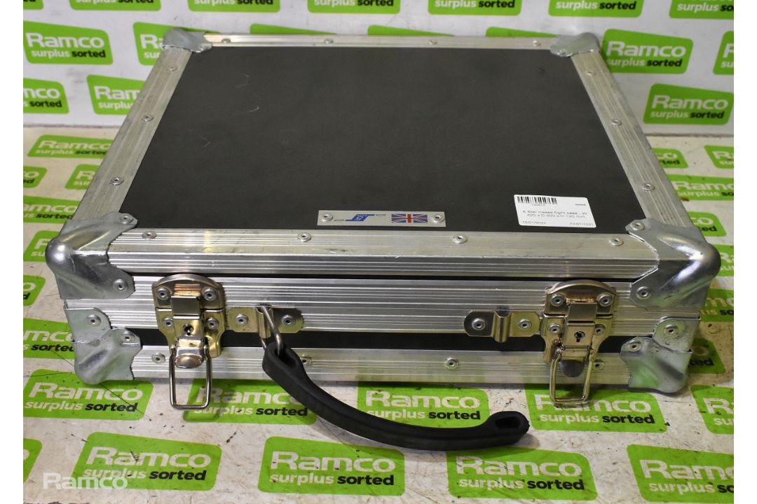 Black plastic protective hard case with padding & 5 Star Cases flight case - Image 7 of 11